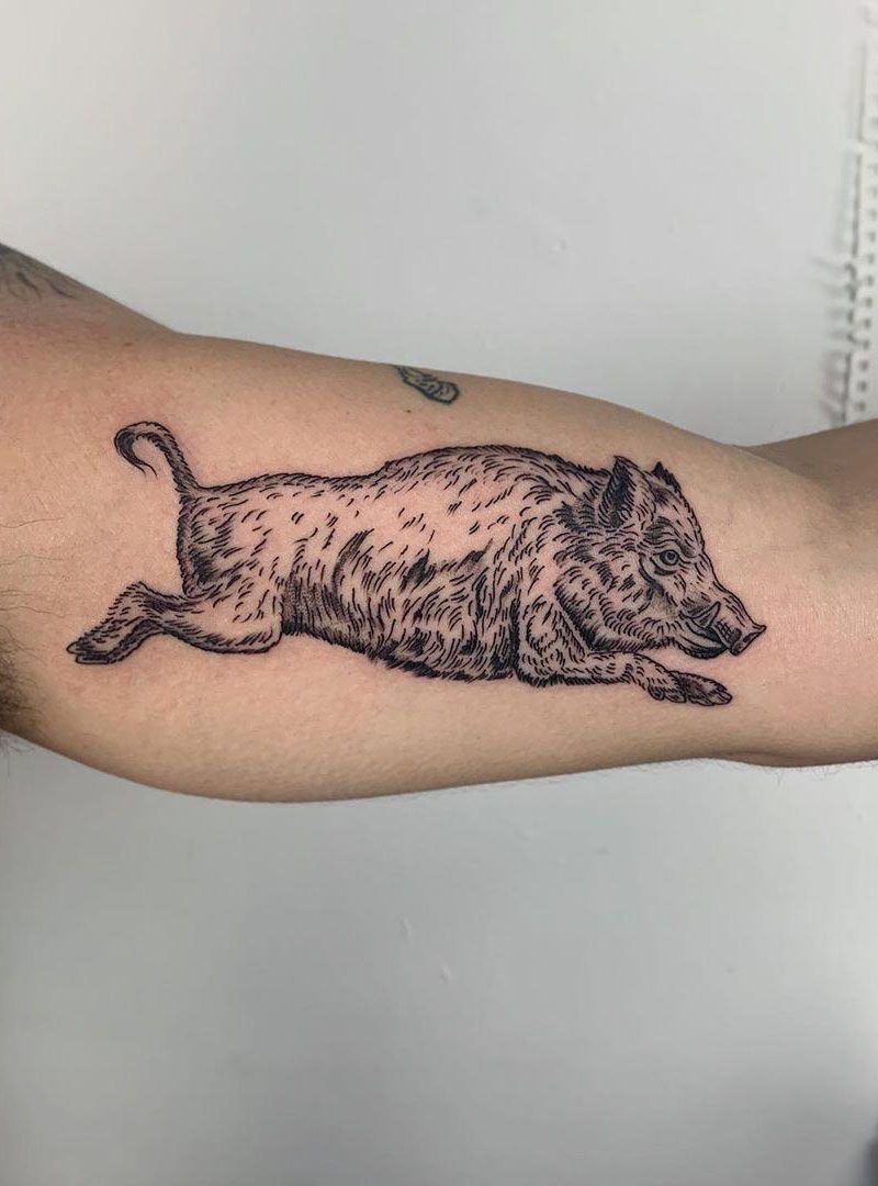 30 Pretty Wild Boar Tattoos You Must Try