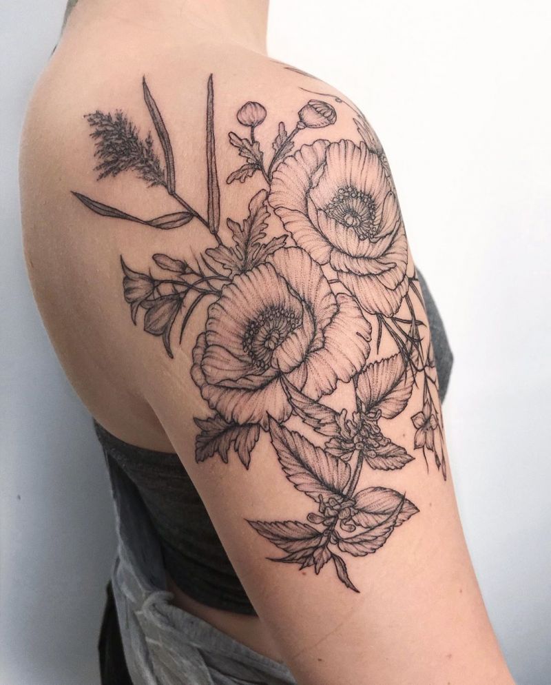 30 Pretty Wildflower Tattoos to Inspire You