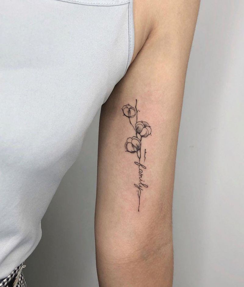 30 Elegant Cotton Tattoos You Will Love