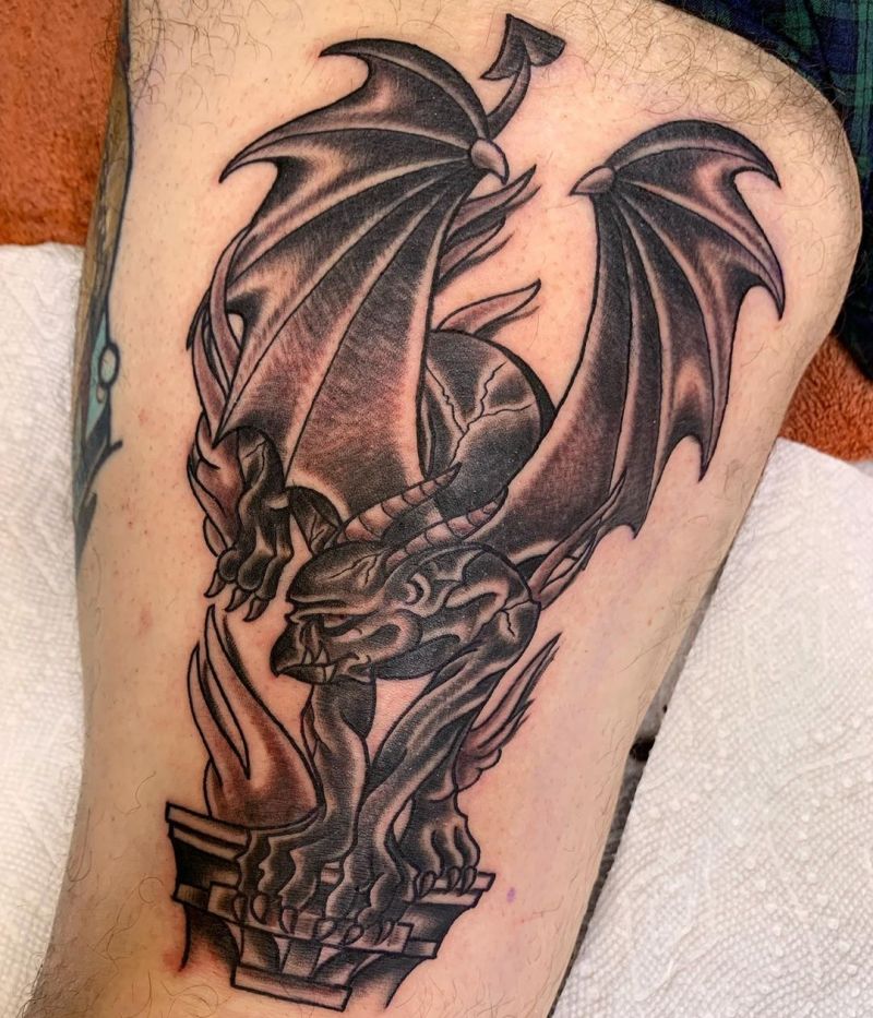 30 Pretty Gargoyle Tattoos for Inspiration