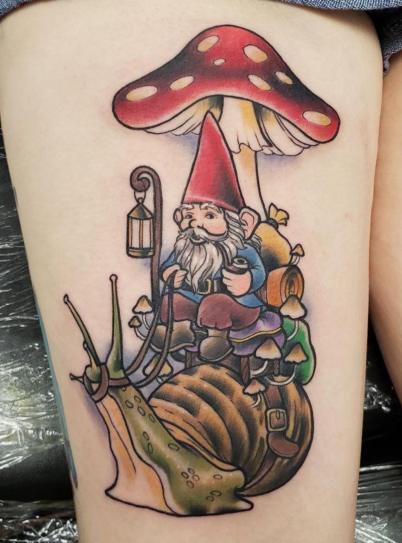 30 Cute Gnome Tattoos You Will Love