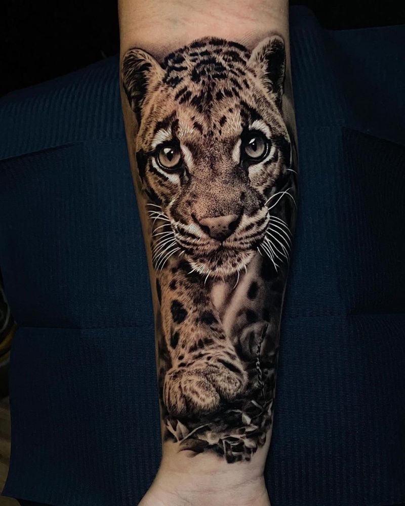 30 Pretty Leopard Tattoos You Will Love