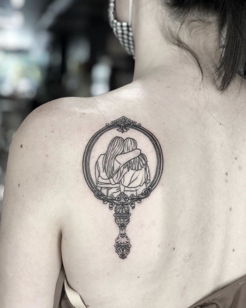 30 Pretty Mirror Tattoos for Inspiration