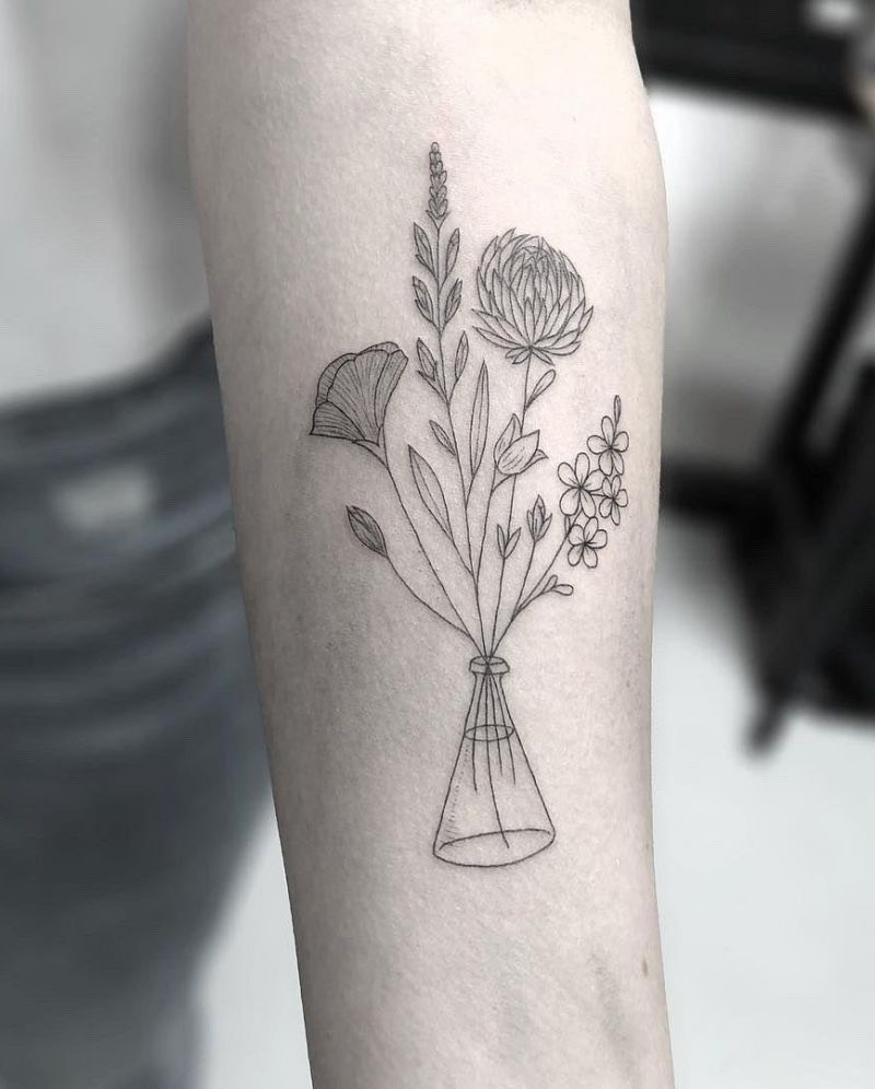 30 Pretty Vase Tattoos Improve Your Temperament