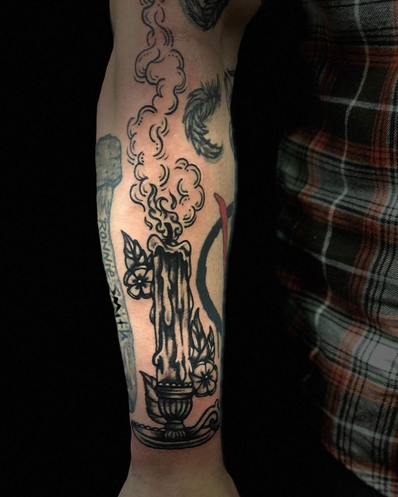 30 Pretty Candle Tattoos You Shouldn't Miss