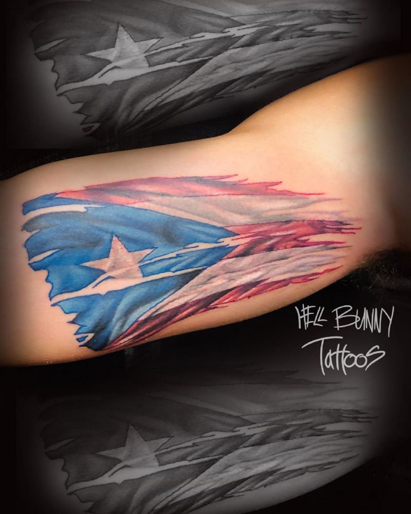 30 Pretty Flag Tattoos Show Your Love for Your Motherland