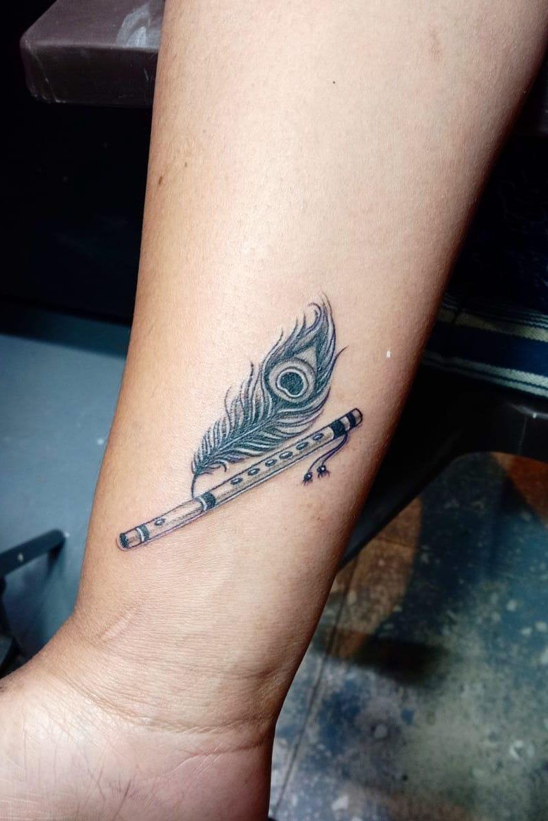 30 Pretty Flute Tattoos Show Your Temperament