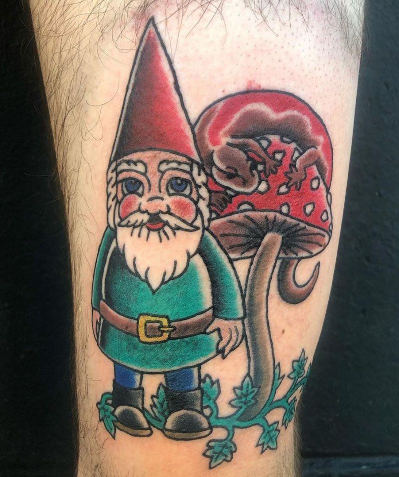 30 Cute Gnome Tattoos You Will Love