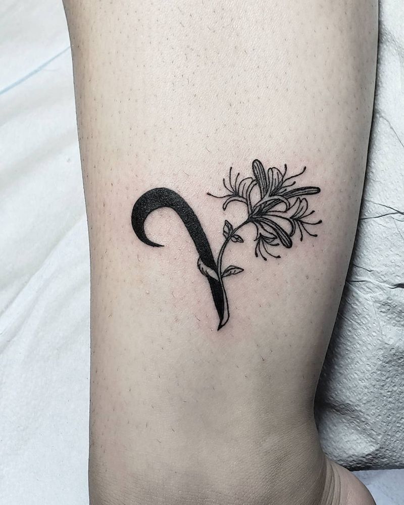 30 Pretty Honeysuckle Tattoos Make You Very Attractive