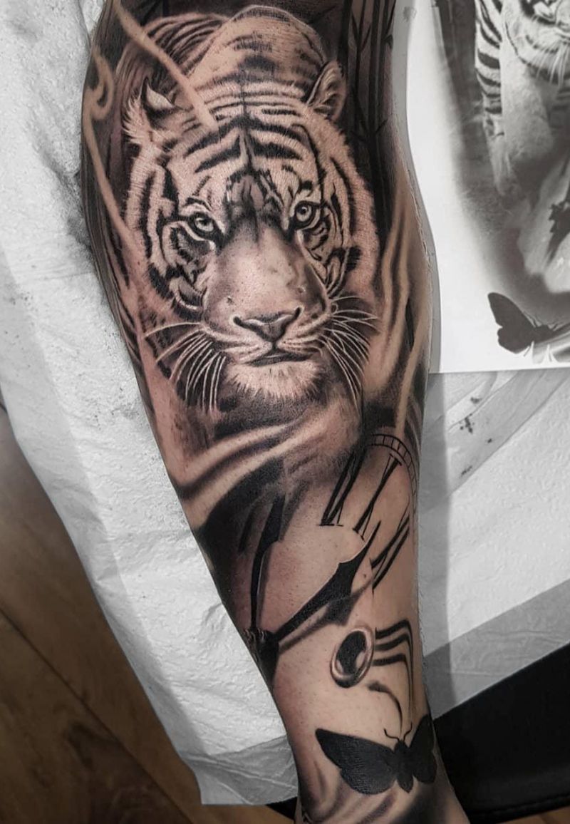 30 Pretty Tiger Tattoos Improve Your Temperament