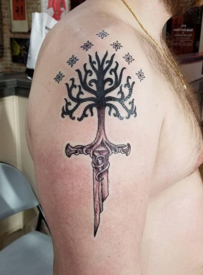 30 Pretty Tree of Gondor Tattoos Enhance Your Personality