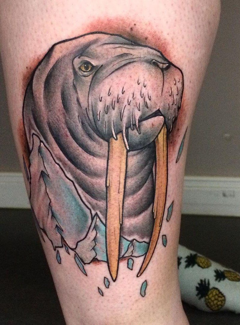 30 Cute Walrus Tattoos to Inspire You