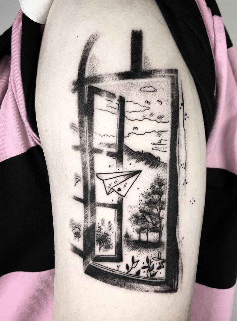 30 Pretty Window Tattoos Improve Your Temperament