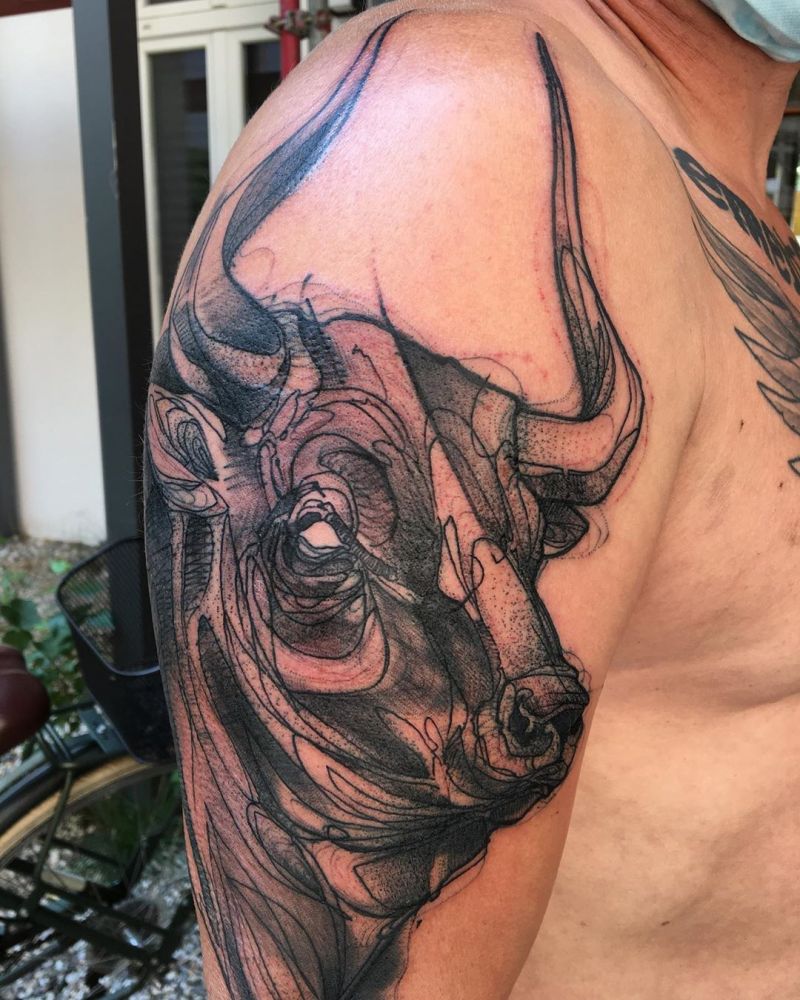 30 Pretty Bull Tattoos You Will Love