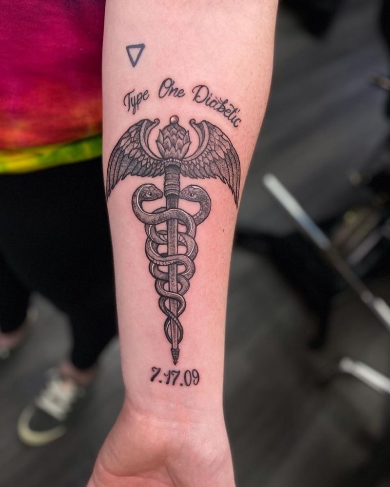 30 Pretty Caduceus Tattoos Make You Brave