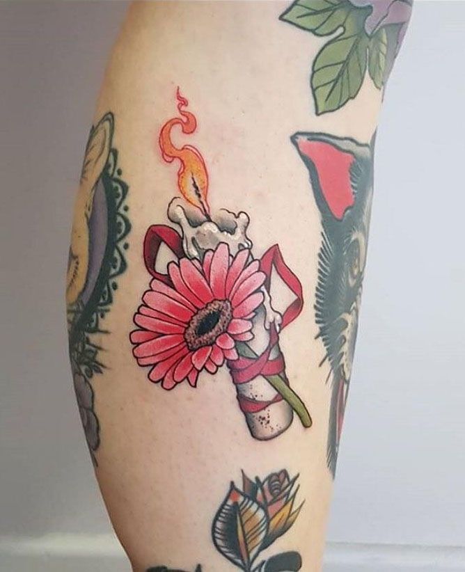 30 Pretty Candle Tattoos You Shouldn't Miss