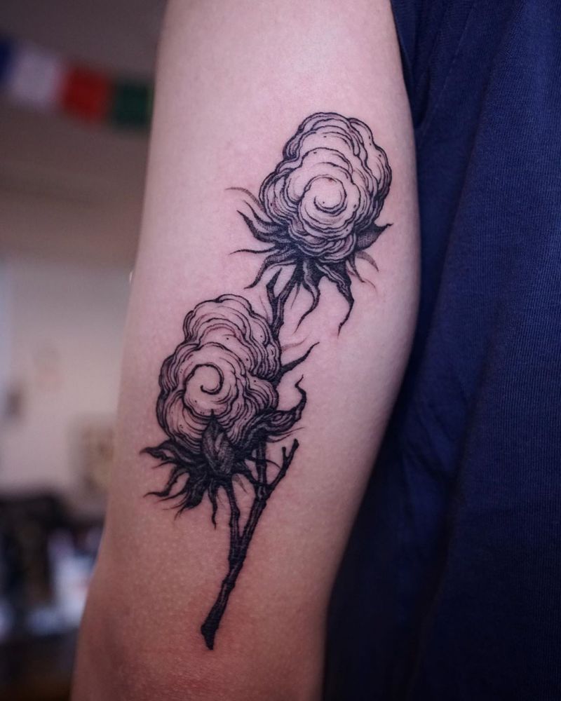 30 Elegant Cotton Tattoos You Will Love