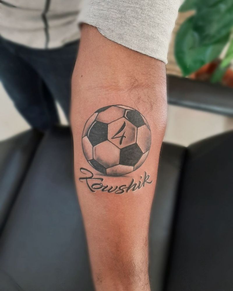 30 Pretty Football Tattoos Inspire You to Win The Game