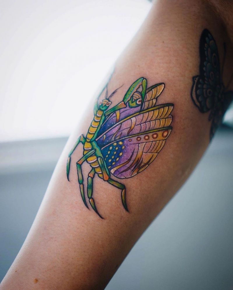 30 Pretty Mantis Tattoos You Will Love