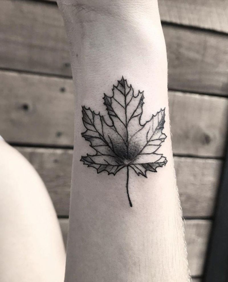 30 Elegant Maple Leaf Tattoos for Your Inspiration