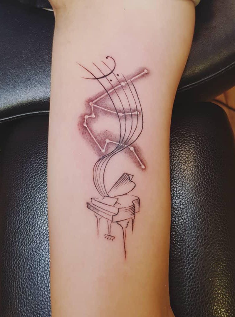 30 Pretty Piano Tattoos You Can't Miss