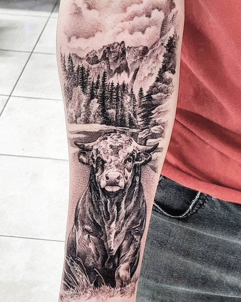 30 Pretty Bull Tattoos You Will Love