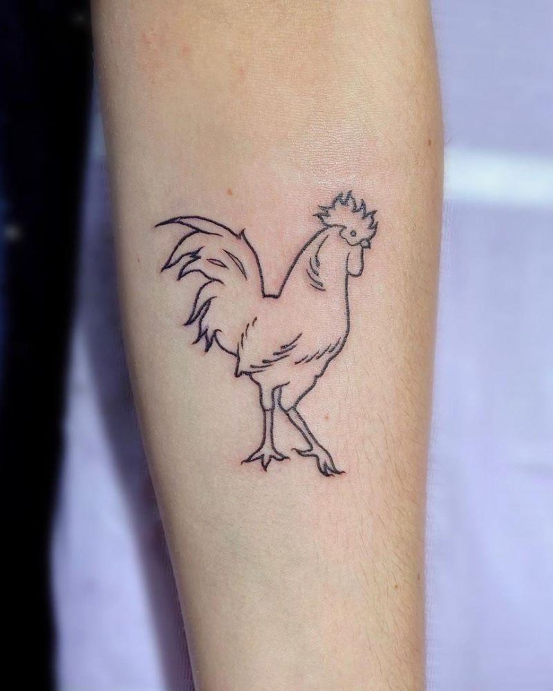 30 Cute Chicken Tattoos to Inspire You