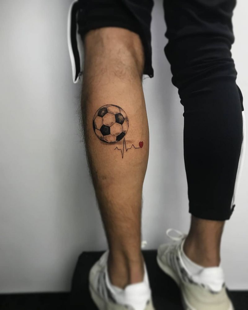 30 Pretty Football Tattoos Inspire You to Win The Game