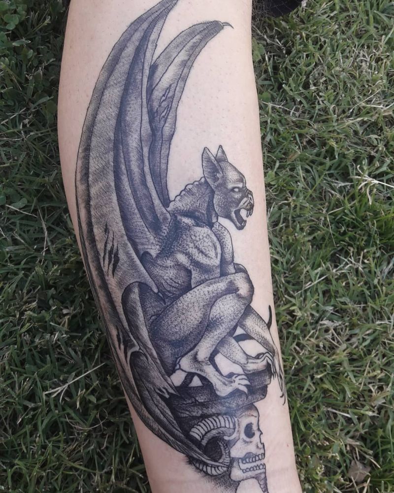 30 Pretty Gargoyle Tattoos for Inspiration