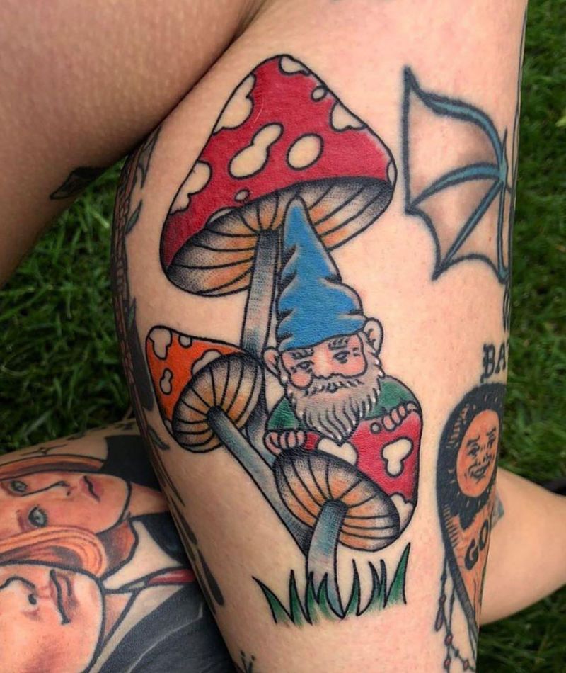 30 Cute Gnome Tattoos You Will Love