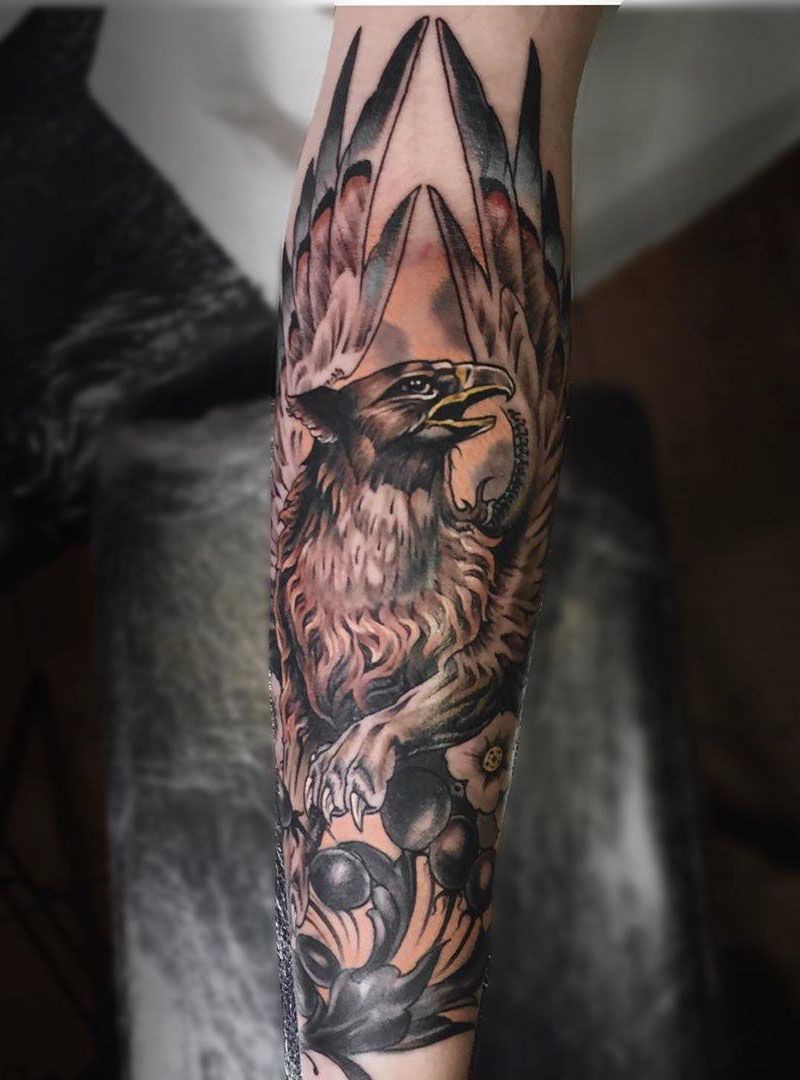 30 Pretty Griffin Tattoos Improve Your Temperament