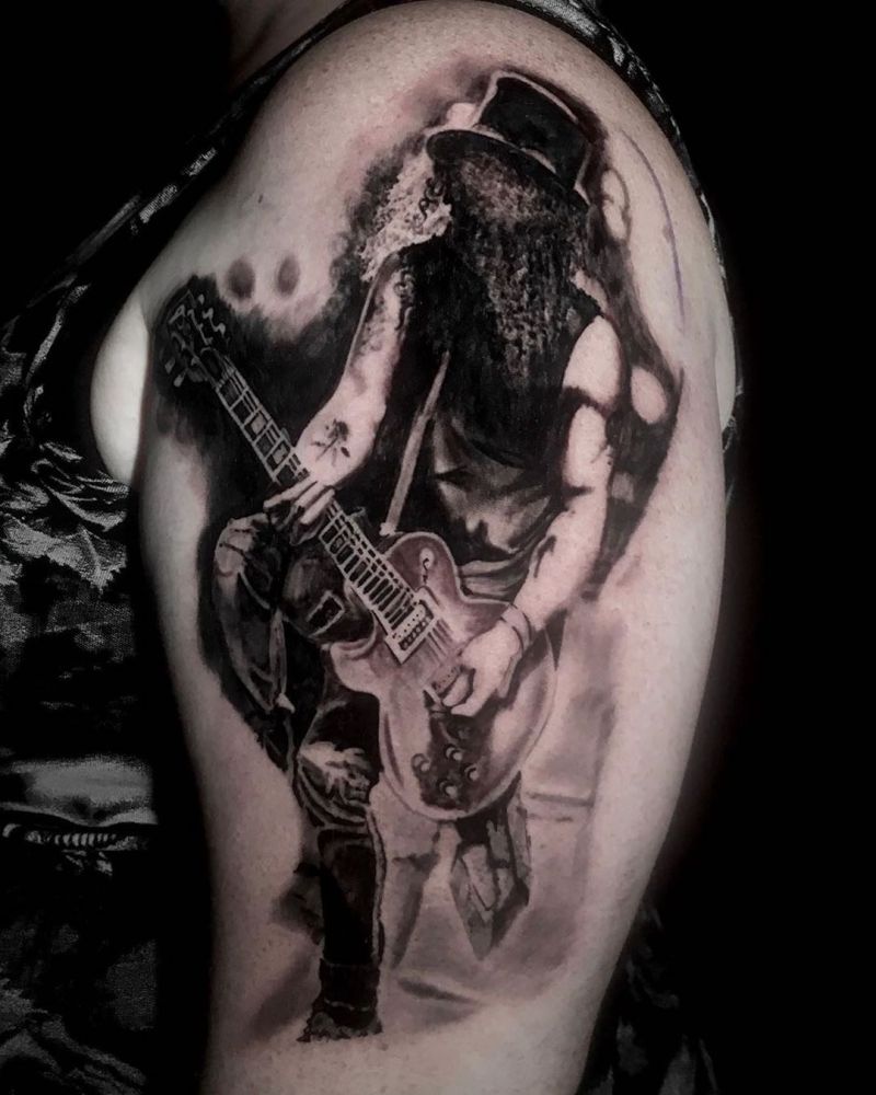 30 Pretty Guitar Tattoos for Your Inspiration