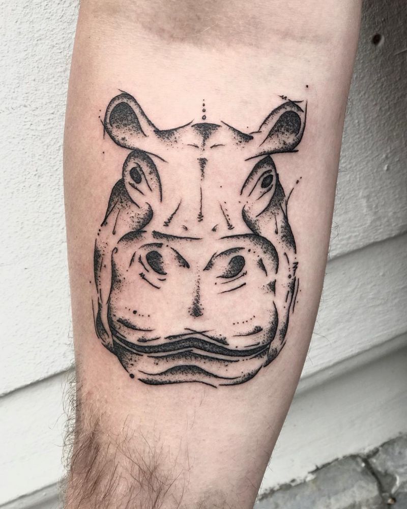 30 Perfect Hippo Tattoos Make You Attractive