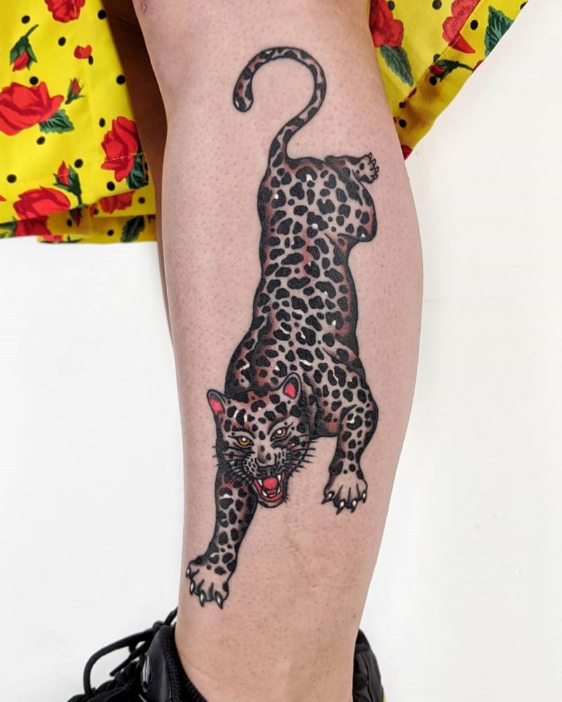 30 Pretty Leopard Tattoos You Will Love