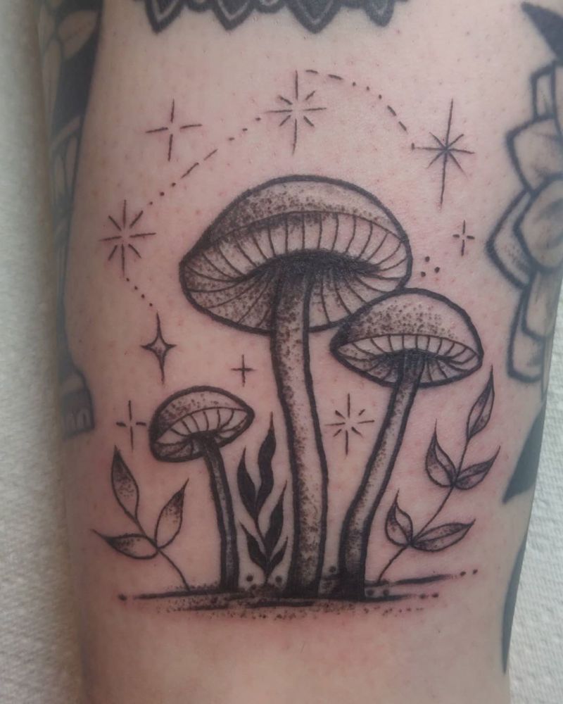 30 Pretty Mushroom Tattoos Improve Your Temperament