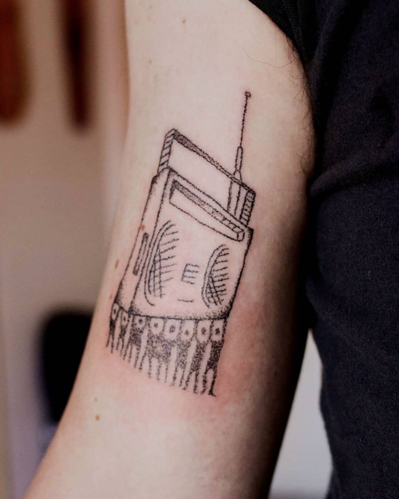 30 Pretty Radio Tattoos to Inspire You