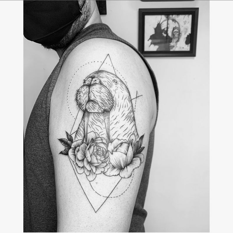 30 Cute Walrus Tattoos to Inspire You