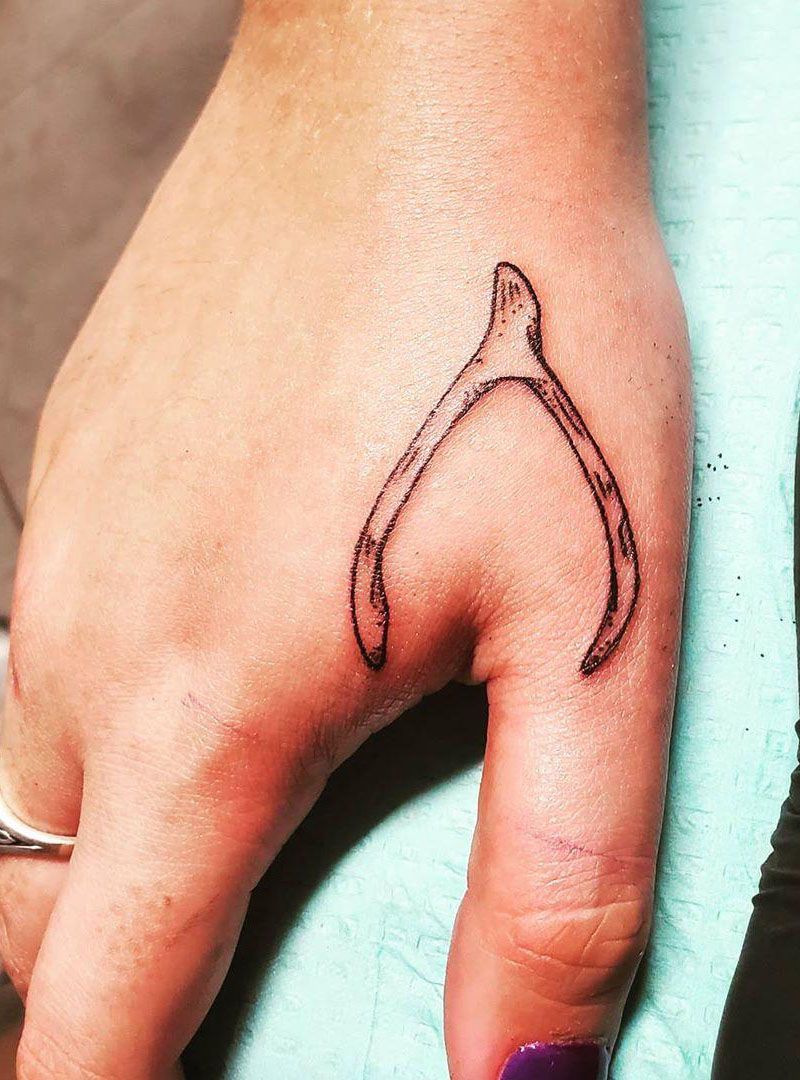 30 Pretty Wishbone Tattoos Bring You Good Luck