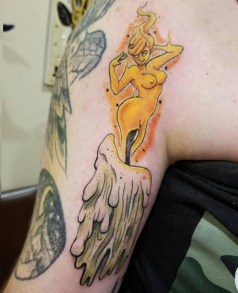 30 Pretty Candle Tattoos You Shouldn't Miss