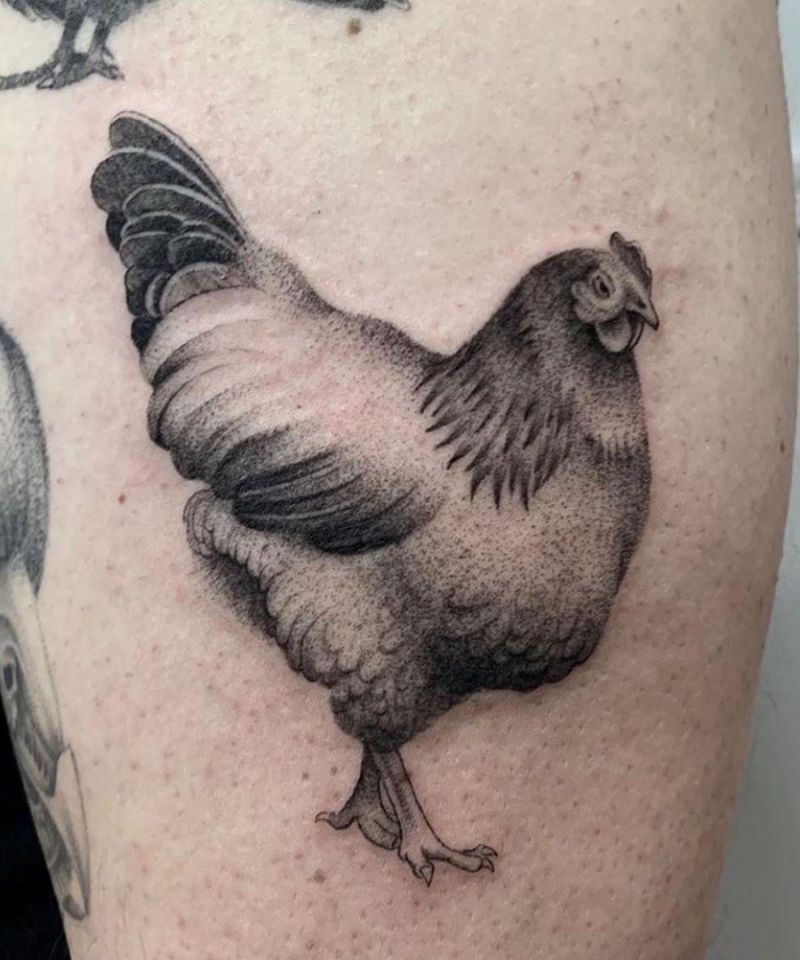 30 Cute Chicken Tattoos to Inspire You