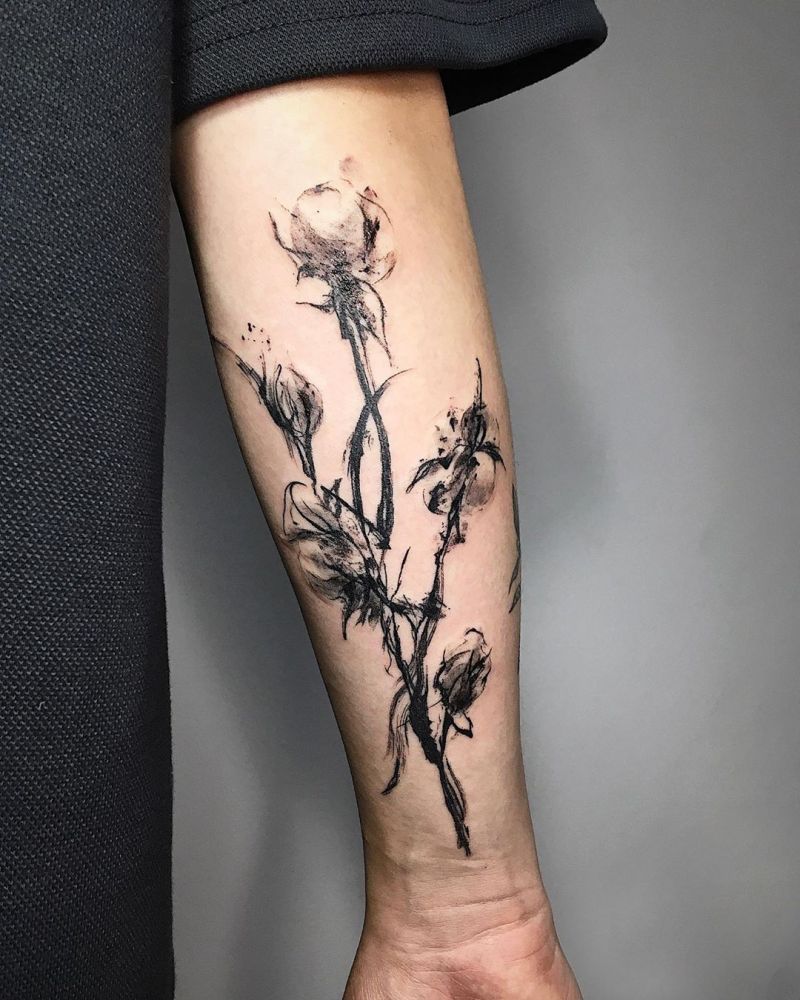 30 Elegant Cotton Tattoos You Will Love