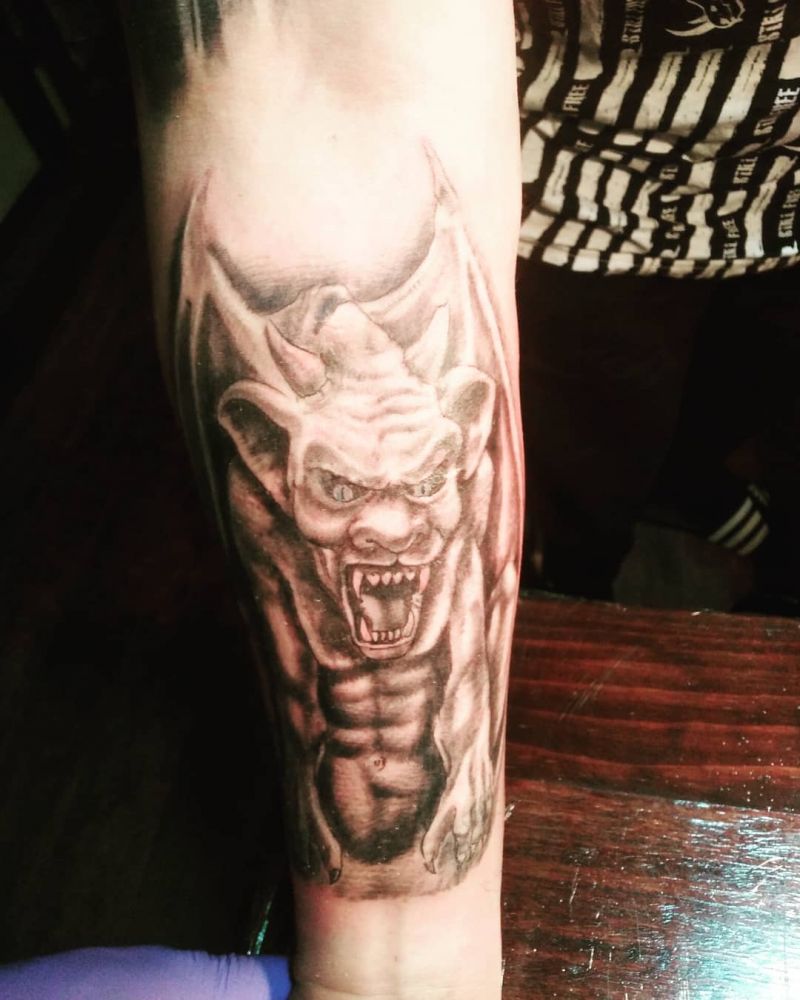 30 Pretty Gargoyle Tattoos for Inspiration