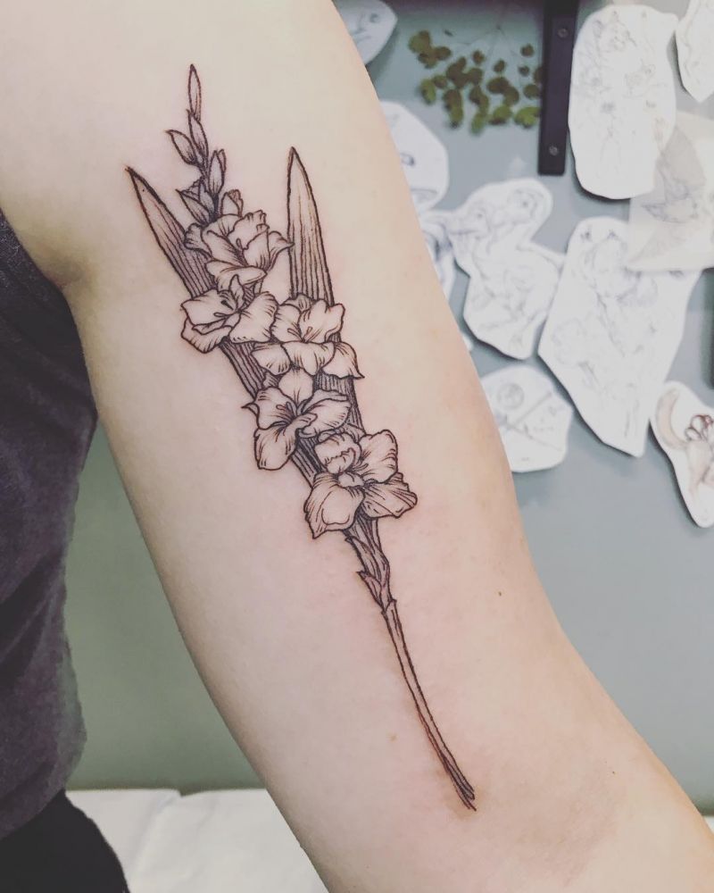 30 Pretty Gladiolus Tattoos Enhance Your Personality