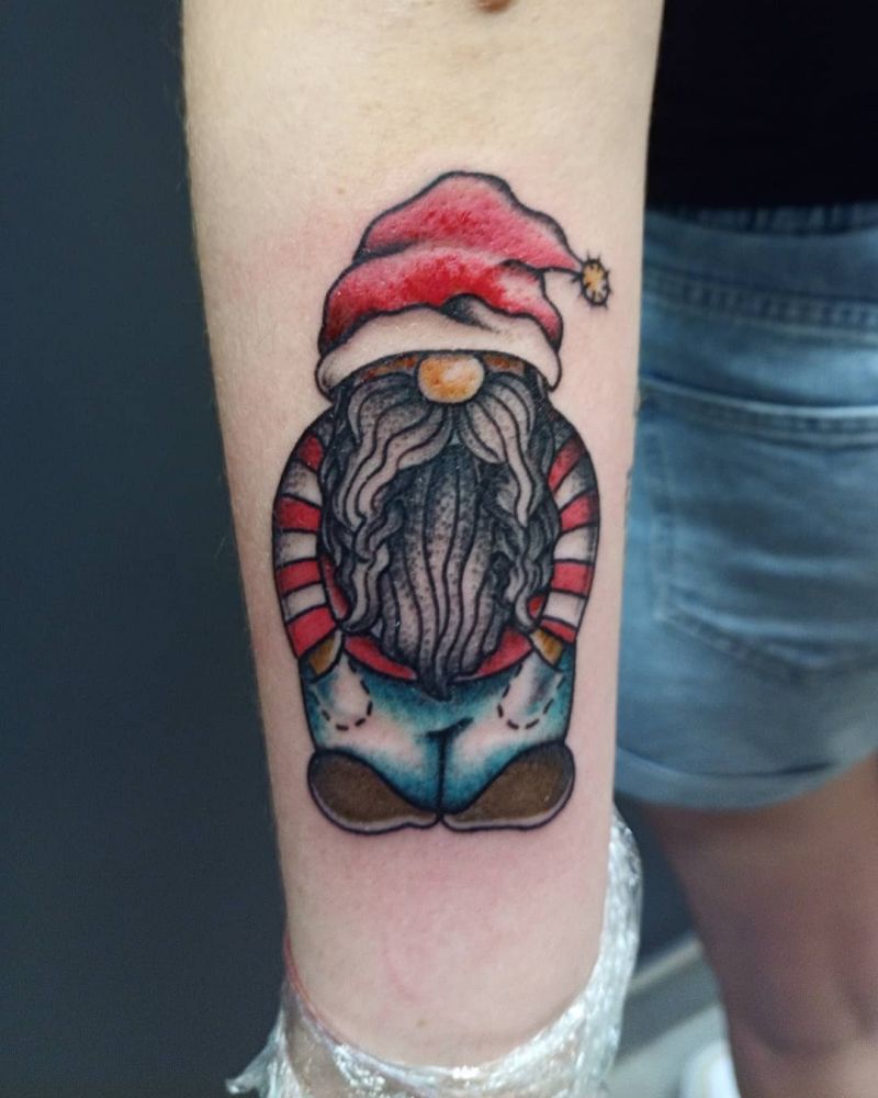 30 Cute Gnome Tattoos You Will Love