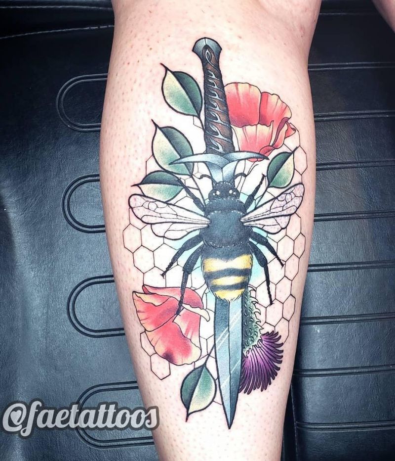 30 Pretty Honeycomb Tattoos You Will Love