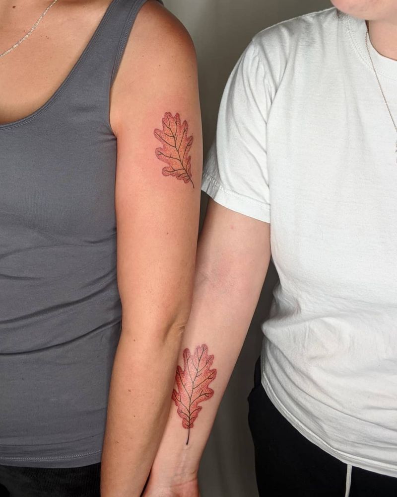 30 Pretty Oak Leaf Tattoos Make You Attractive