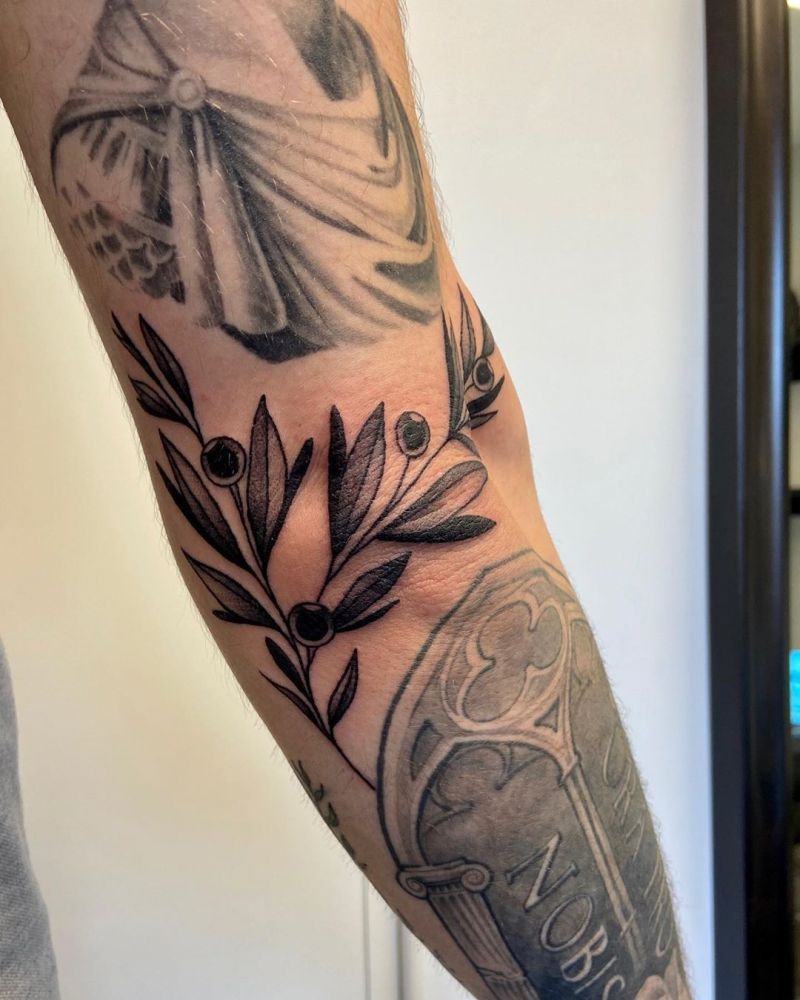 30 Pretty Olive Branch Tattoos You Will Love