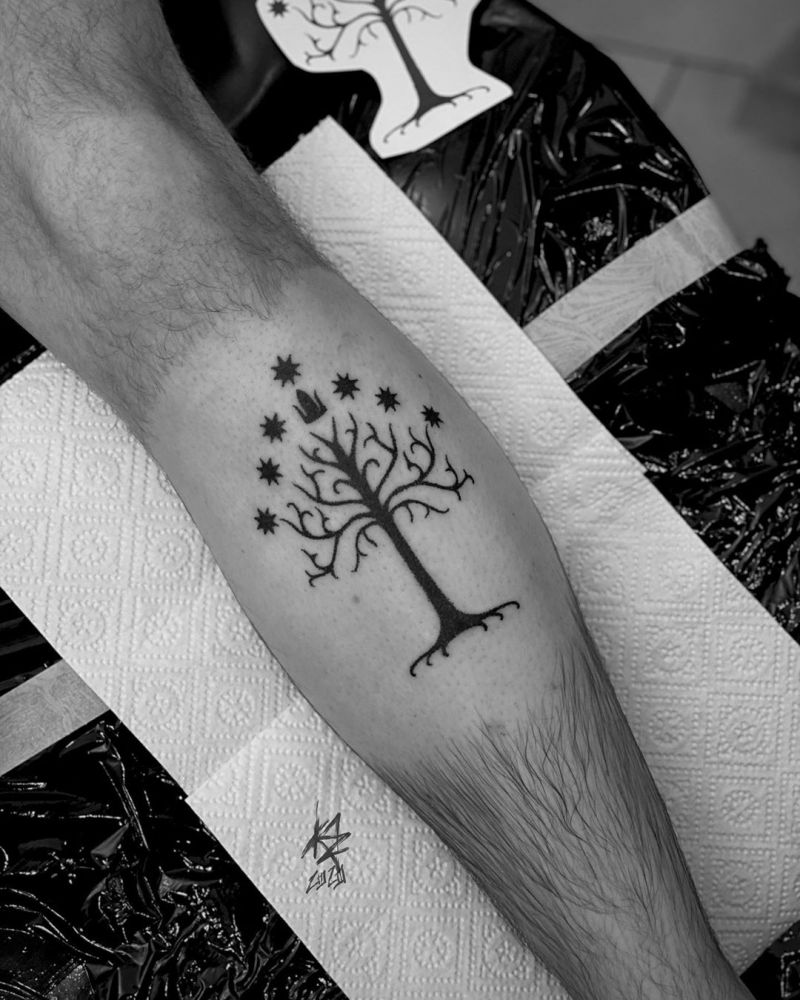30 Pretty Tree of Gondor Tattoos Enhance Your Personality