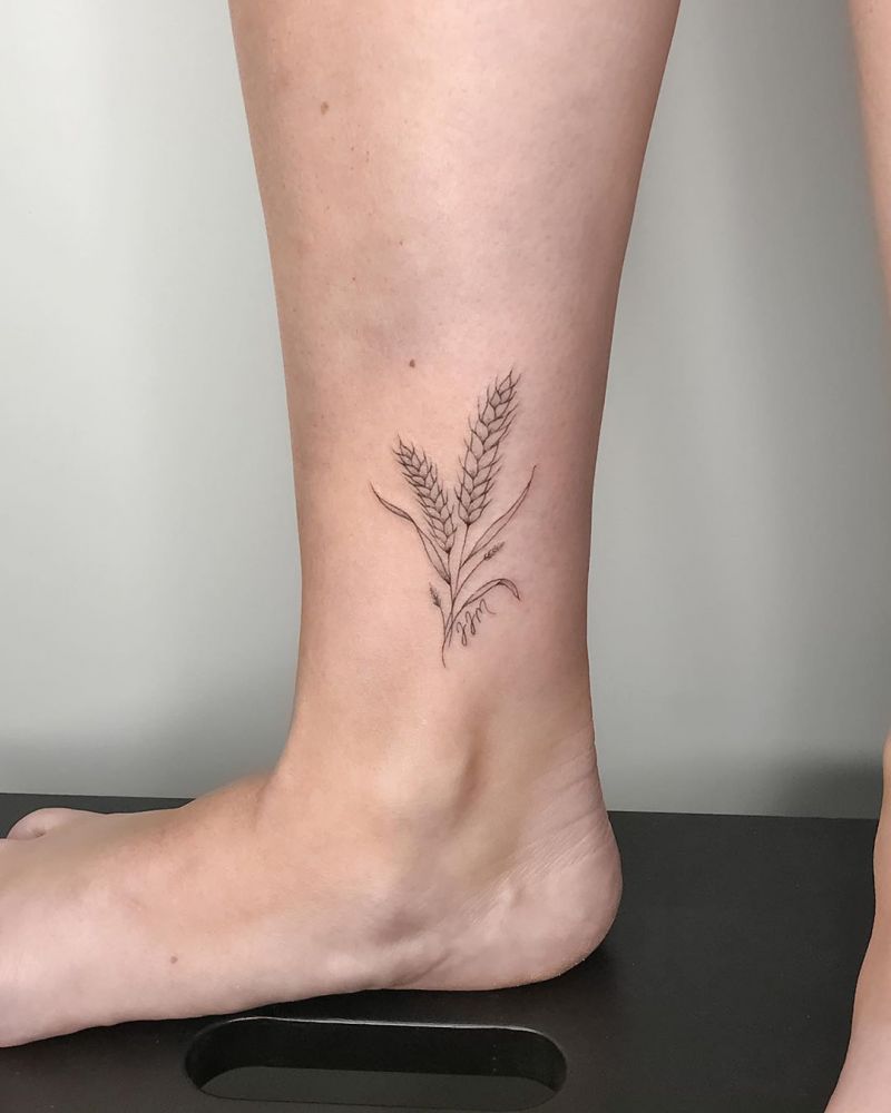 30 Pretty Wheat Tattoos to Inspire You