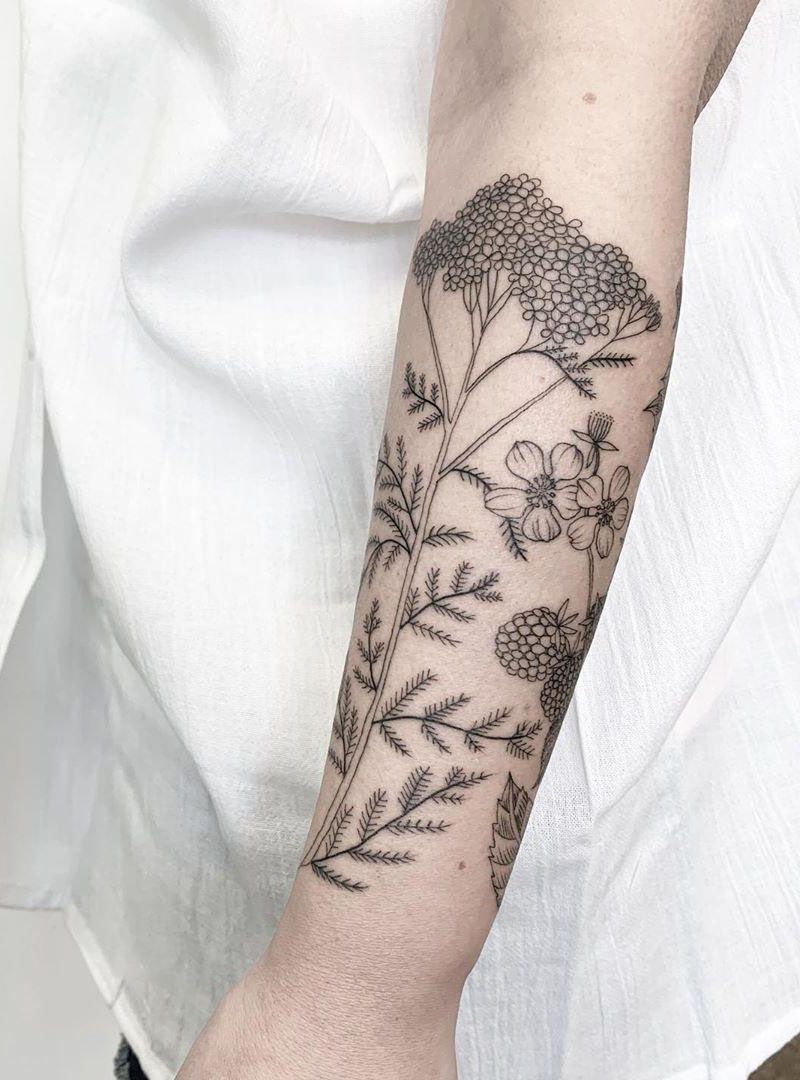 30 Pretty Yarrow Tattoos You Will Love